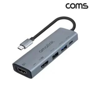 (COMS) USB 타입C to HDMI 2포트 듀얼 컨버터