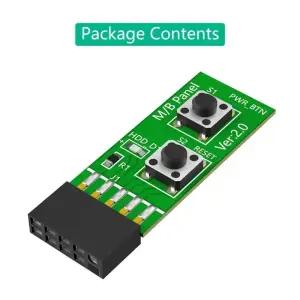 2x5Pin-리셋 버튼 WIN7/10/11 용 데스크탑 PC HDD LED 표시기가있는 전원 스위칭 보드 어댑터