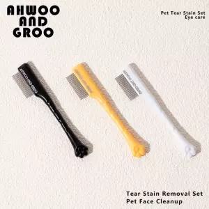 애완 동물 얼굴 청소 빗 세트 눈물 얼룩 제거 눈 똥 고양이 발 개 머리 수리 가위 용품