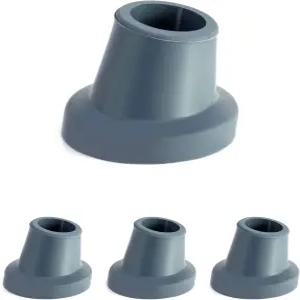 샤워 의자 배스 시트용 QWORK 교체용 발 4팩 1인치 I.D 슬로프 고무 팁 벤치 및 욕조 이송 흡입 컵 회색