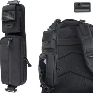 더블 지퍼 포켓 버전의 와이넥스 몰 액세서리 파우치 백팩 스트랩 어깨끈 부착 전술 가방 어깨 스타프스