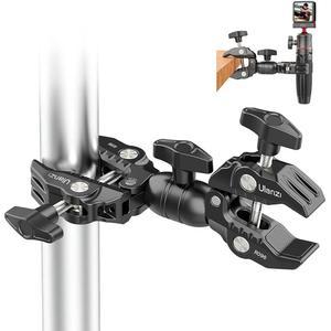 [미국배송] ULANZI 슈퍼 클램프 더블 카메라 클램프 R096 크랩 플라이어 클립 브래킷 마운트 모니터 매직 암 볼 헤드 어댑터 사진 스튜디오 조명 스탠드 반사판 포토 붐 크로스