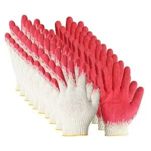 [하프클럽/]다목적 빨간색 반코팅장갑 10켤레SET 목장갑 면장갑