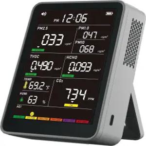 가정 자동차 식물 및 반려동물을 위한 AQI 알림 휴대용 실시간 감지기를 갖춘 전문 실내 공기질 모니터