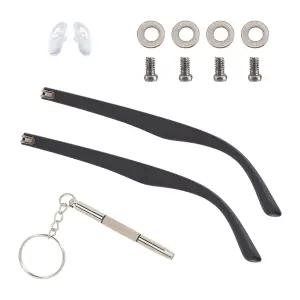 안경 선글라스용 나사 와셔 드라이버가 포함된 검은색 팔 다리 교체 액세서리 필요한 NICEED 1쌍 키트