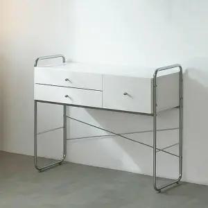 인터데코 감각적인 화이트 스틸 화장대 100cm TP1111