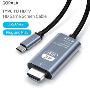 USB C-HDMI 케이블 4K@60hz 2m  호환 HDTV 프로젝터 디스플레이 iphone15 시리즈 book Pro Galaxy용
