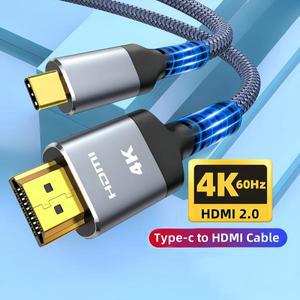 4K 60Hz C타입 to HDMI 케이블 커넥터 휴대폰 노트북 태블릿 디스플레이 TV 스위치 액세서리용