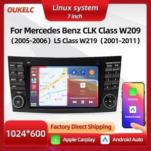 메르세데스 벤츠 CLK  W209 카플레이 내비게이션 안드로이드 오토 라디오 멀티미디어 BT 카 리눅스 시스템