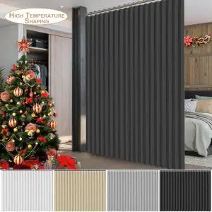 초대형 블랙 아웃 커튼 슬라이딩 방수 도어 디바이더 열 절연 샤워 거실 침실