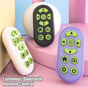 휴대폰용 무선 블루투스 리모콘 짧은 동영상용 빛나는 버튼 사진 촬영 전자책 페이지 넘기기