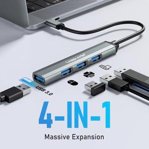 레모렐 USB C 허브 3.0 롱 케이블 OTG 4포트 타입 멀티 스플리터 어댑터 노트북 액세서리 샤오미 레노버 맥