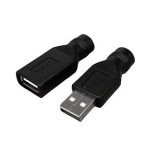 여성 잭 USB 2.0 5V DC 전원 커넥터 어댑터 노트북 5.5*2.1mm 검정색
