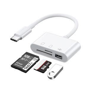 3-in-1 카드 리더 어댑터  C-SD TF 메모리 USB C OTG 변환기 화웨이 삼성 Xiomi 전화 태블릿