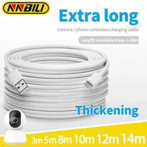 NNBILI 3m/5m/6m/7m/8m/10m/12m/14m 안드로이드 스마트 폰 카메라 용 마이크로 USB 충전 케이블