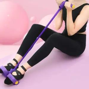 요가 튜빙 밴드 발걸이 스트레칭 근력 운동 홈트 기구