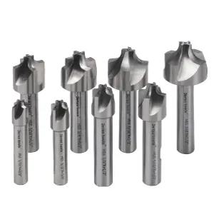 제락스 공구 코너 라운딩 엔드 밀 세트 H.S.S. 8개 크기(1/16인치에서 3/8인치) 밀링 커터