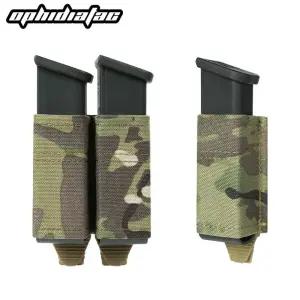 Ophidian MOLLE Mag 파우치 FAST 9MM 싱글/더블 매거진 백 사냥 CS 게임 나일론 지원 클립이있는 에어