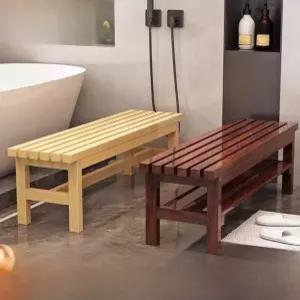 탈의실 긴 목욕탕 사우나 등받이없는 휴게실 의자 대기실 락커룸 수영장 우드 다양한사이즈