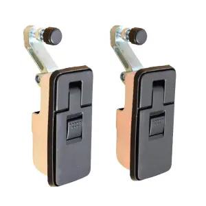 키가 없는 RV 캠핑카 트레일러 모터홈 카라반 보트용 2PCS 압축 래치 크롬 찬장 도어 노브 잠금 장치