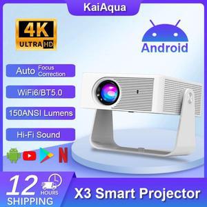 2025 휴대용  프로젝터 4K HD 케이블 스크린 미러링 HDMI/USB/오디오 연결 작고 가벼운 스마트