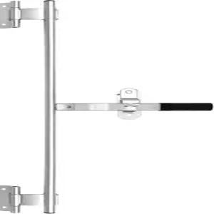 QWORK 화물 트레일러 캠바 잠금장치 36인치 도어 래치 아연 도금 접이식 램프 RV 하울러 싱글 힌지 포인트