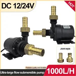 DC12V/24V 1000L/H 초저소음 수중 펌프 미니 브러시리스 모터 수족관 워터 온수기 샤워 부스터