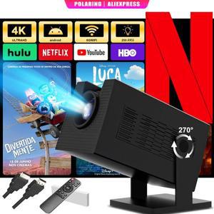 [내장 앱 | 해상도 2.69'' AI 자동 키스톤 Polaring P50Mini 프로젝터 WiFi BT를 갖춘 스마트 4K