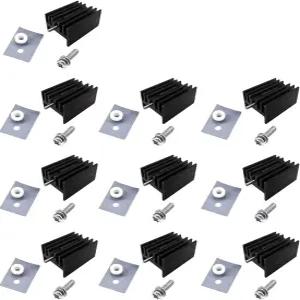 이지카고 10팩 TO-220 방열판 + 절연체 장착 나사 키트 - LM317t L7805 L7812 L78XX 전압 조절기 IRFZ44N