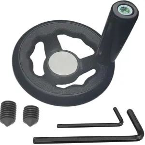 JTEYINH 0.47x4인치 직경 원형 핸드 휠 밀 드릴프레스 크랭크 선반용 회전 핸들 포함