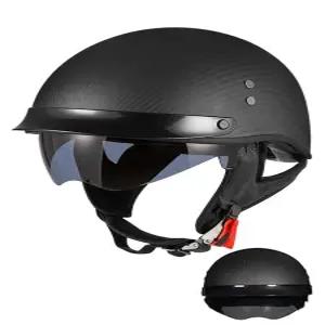 바이크 반모 할리 오토바이 라이딩 헬멧 카본 클래식 스쿠터 하이바 빈티지 블랙 할리반모