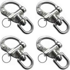 베이이지 4팩 스위블 스냅 섀클 마린 요트 빠르게 출시되는 316 스테인리스 스틸 세일 리깅 SCBA 마스크