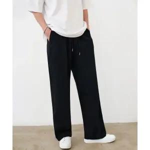 CREEDMENS 쿨링 밴딩 와이드 바지 (블랙) 907802