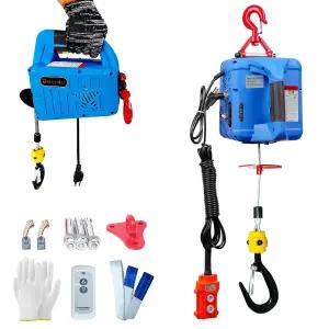 드렘보이스트 3 in 1 전동 호이스트 윈치 1100LB 1500W 휴대용 파워 크레인 110V/120V 수동 와이어 무선