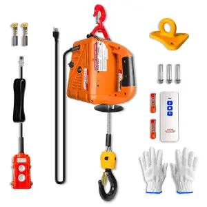 야토인토 3 in 1 전동 호이스트 윈치 1500W 휴대용 120V 크레인 높이 25피트 와이어 및 무선 리모컨 견인
