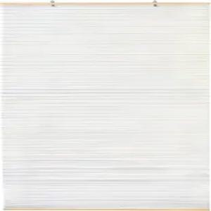 레드 랜턴 라이스 페이퍼 무선 창문 블라인드 - 흰색 36인치 너비