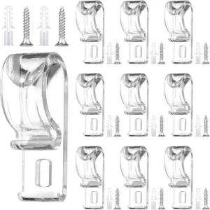 Barydat 20 롤러 쉐이드 투명 안전 체인 및 코드 가이드 커튼 P 클립 블라인드 홀더 고정 후크 비드 장력