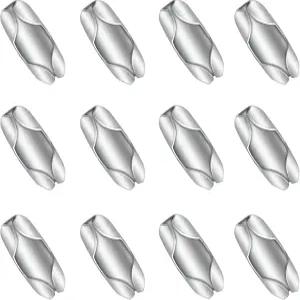 BlingKingdom 12 PCS 롤러 블라인드 체인 커넥터 클립 교체 창 구슬 풀 볼 링크 4.5mm 로마식 수직 코드