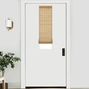 LazBlinds 도구 없음 드릴 대나무 롤러 그늘막 무선 블라인드 창문 프렌치 도어 현관 또는 파티오