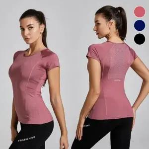 [하프클럽/]슬림핏 여성 운동복 반팔 헬스복 등판메쉬 습식