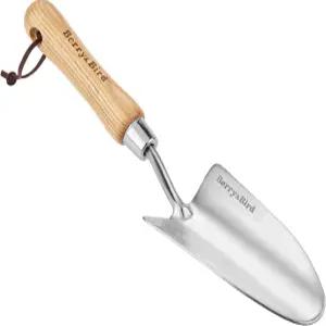 베리앤버드 스테인리스 스틸 쟁기 정원용 작은 심기를 화분용 린 흙 스쿱 위한 손잡이가 삽 파종 도구 꽃