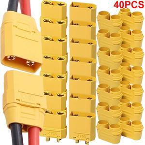 40/1개 XT90 플러그 남성 커넥터 케이블 와이어 터미널 전원 RC 리포 배터리 드론 보트 자동차 어댑터