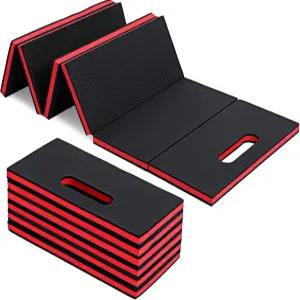 키푸라제 1 접이식 두꺼운 무릎 보호대 정비사 운동 편안한 방수 있는 쿠션 EVA 폼 5겹 매트 손잡이가