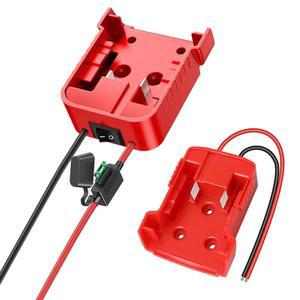 밀워키 18V 리튬 배터리 전원 휠 어댑터 용 DIY 48-11-1815 스위치 퓨즈 포함