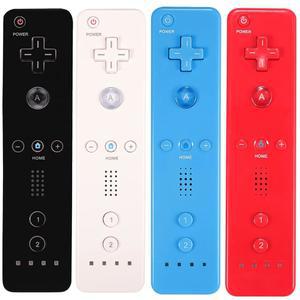 Wii /Wii U용 Yosikr 리모컨, 실리콘 케이스 및 손목 스트랩(4팩, 화이트+블랙+블루+레드)