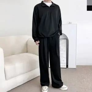 [하프클럽/]핀턱 와이드 트레이닝 세트 남자 오버핏 맨투맨 트렉