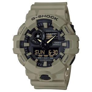 카시오 남성용 700UC 시리즈 G-Shock Quartz 200M WR 충격 저항성 수지 스트랩 및 케이스