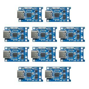 5pcs Type-c 마이크로 USB 5V 1A 18650 TP4056 보호 기능이있는 리튬 배터리 충전기 모듈 듀얼