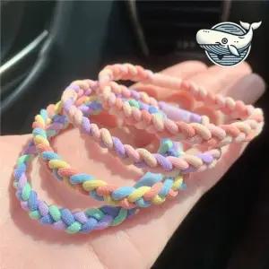 다채로운 꽈배기 헤어 고무줄 20종 머리 장식 머리고무줄 똥머리밴드 헤어끈 헤어고무줄