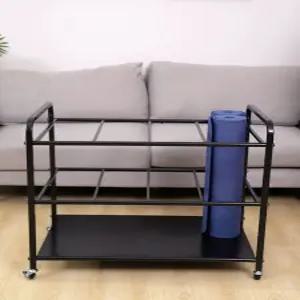 폼롤러 거치대 요가매트 소도구 보관함 프레임 이동식 학원 수납장 정리 진열대